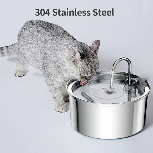 KILUKIN Stainless Steel Pet Water Fountain (3L)