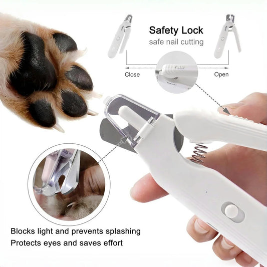 KILUKIN 2-in-1 Pet Nail Clipper & Grinder with LED Lights