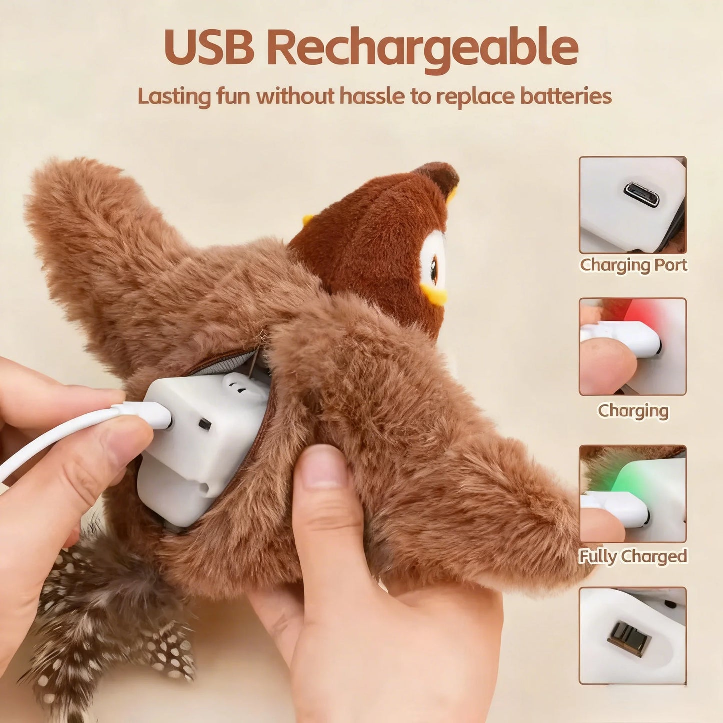 KILUKIN Interactive Chirping Bird Toy