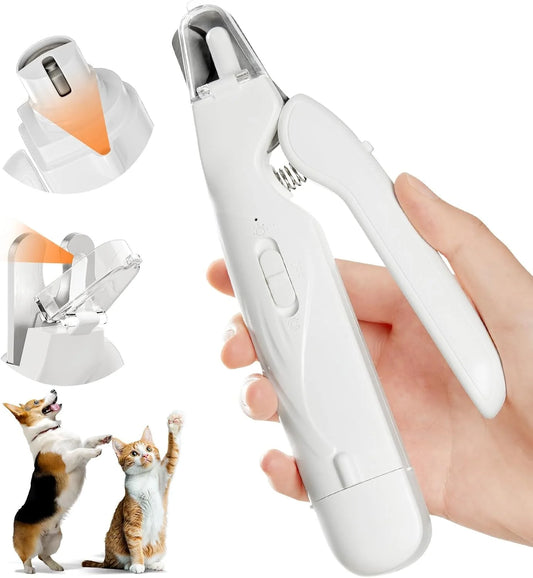 KILUKIN 2-in-1 Pet Nail Clipper & Grinder with LED Lights