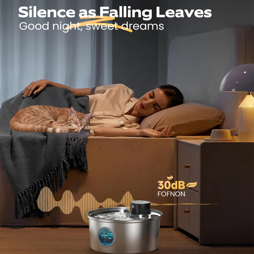 KILUKIN Smart Stainless Steel Water Fountain (3.2L)