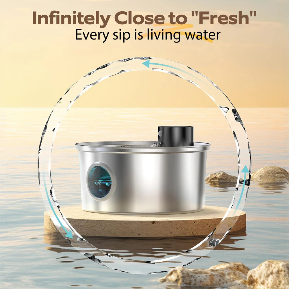KILUKIN Smart Stainless Steel Water Fountain (3.2L)