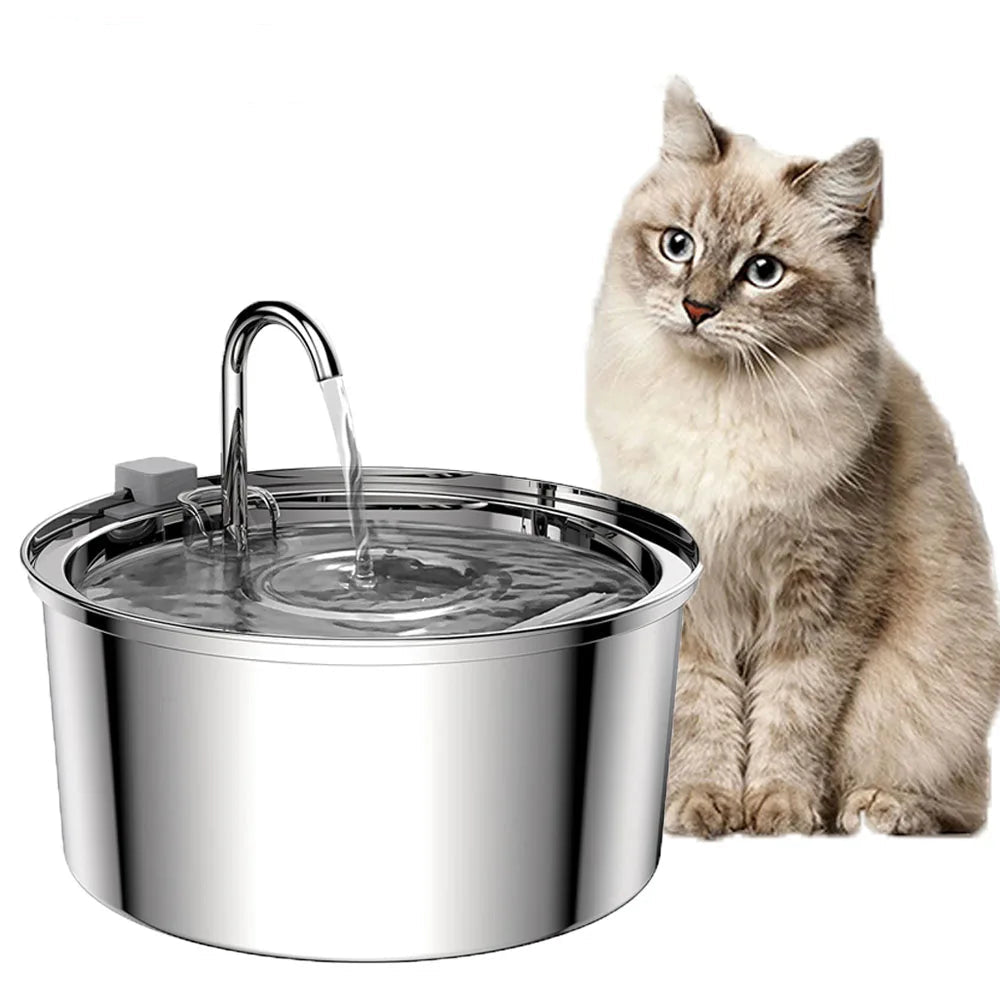 KILUKIN Stainless Steel Pet Water Fountain (3L)