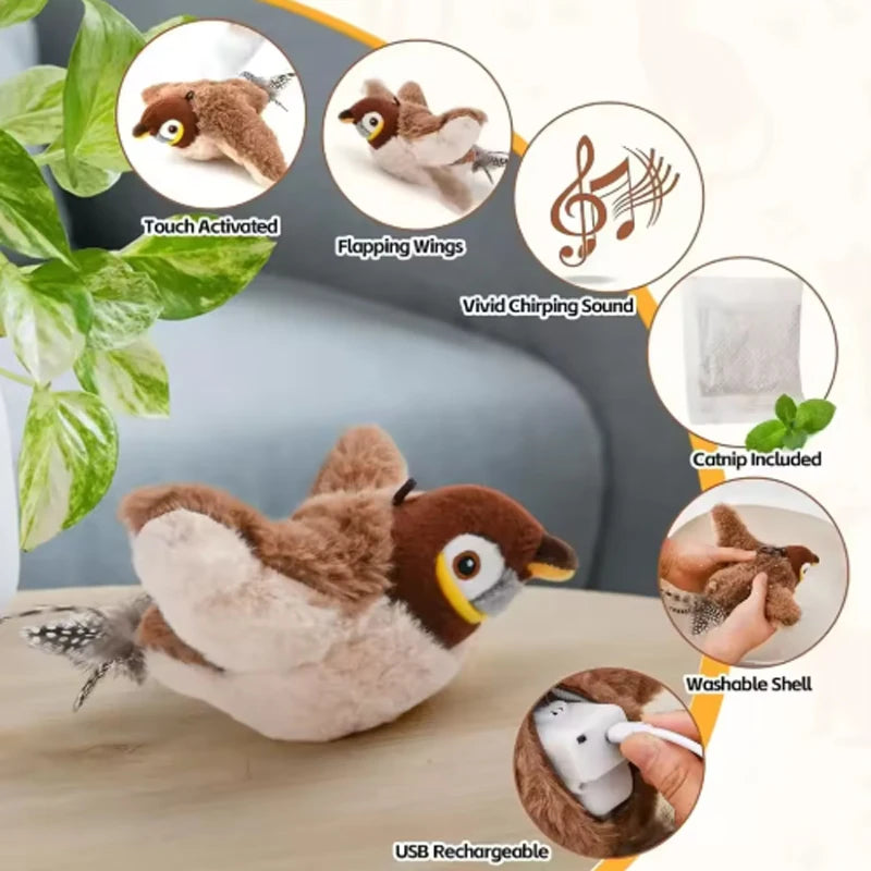 KILUKIN Interactive Chirping Bird Toy
